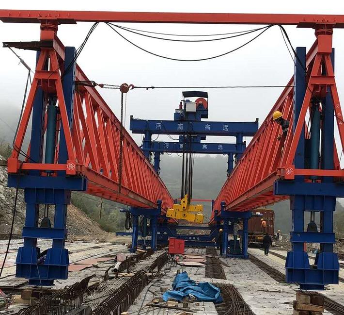 黑龍江邦中建筑材料科技有限公司，雙鴨山市集賢縣省道工程，采購全新式GYLQ40m-200t架橋機(jī)